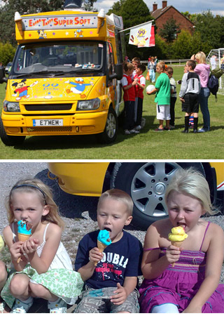 Ice cream van at event